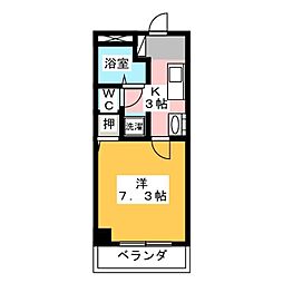 ウェストン 1Kの間取図画像