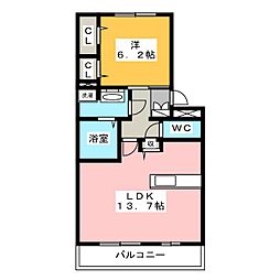 グランドール正徳 1LDKの間取図画像