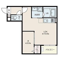 Jackkohoku1 1LDKの間取図画像