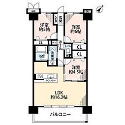 ロイヤルクレストベイレジデンス 3LDKの間取図画像