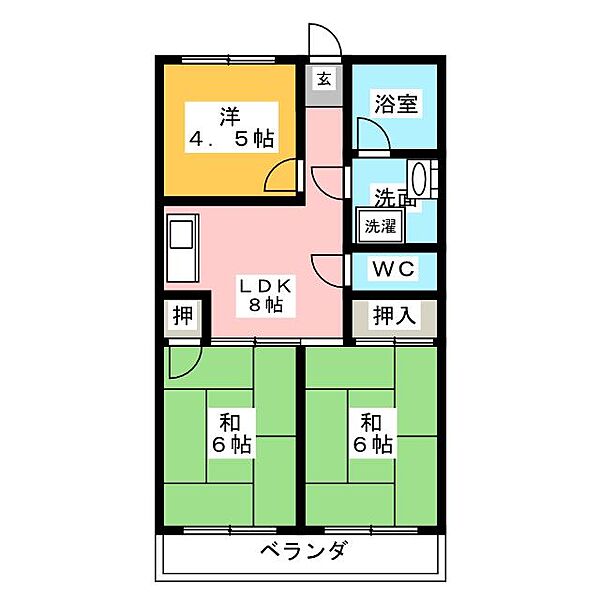 サンローヤル香流 ｜愛知県名古屋市名東区山の手１丁目(賃貸マンション3DK・3階・48.60㎡)の写真 その2