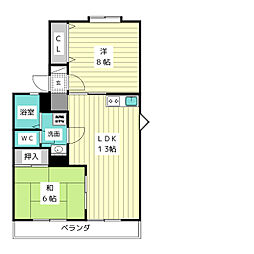 Ezヒルズ 2LDKの間取図画像