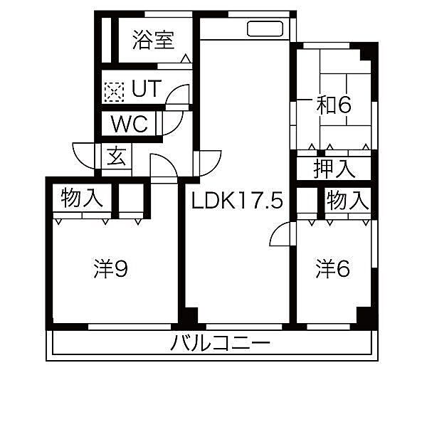 パークウエスト貴船　Ｂ棟 ｜愛知県名古屋市名東区貴船１丁目(賃貸マンション3LDK・1階・85.29㎡)の写真 その2