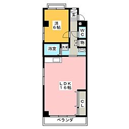シャロン一社 1LDKの間取図画像
