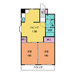 アルトーレ 2LDKの間取図画像