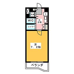 ファーストスプリング 1Kの間取図画像