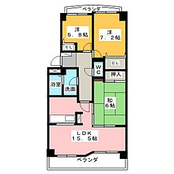 エスペランサ2 3LDKの間取図画像