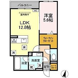 アメニティコート 1LDKの間取図画像
