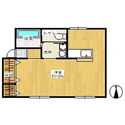 ミネマンション ワンルームの間取図画像