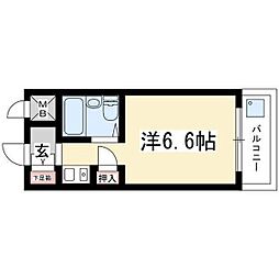 カーサ上社 ワンルームの間取図画像