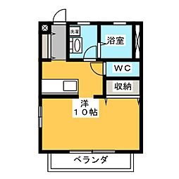 アネックス ワンルームの間取図画像