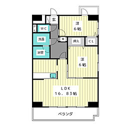 CITYパル 2LDKの間取図画像