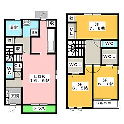 TKMA棟 3LDKの間取図画像