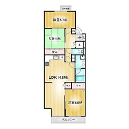 ライオンズマンション平和ヶ丘第2 3LDKの間取図画像