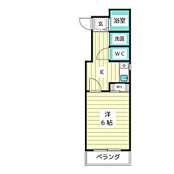 アネックス高針 1DKの間取図画像