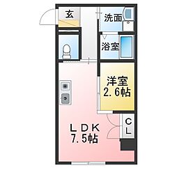 第一オオタビル 1LDKの間取図画像