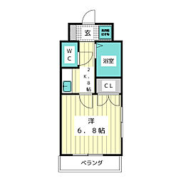 シティライフ一社 1Kの間取図画像