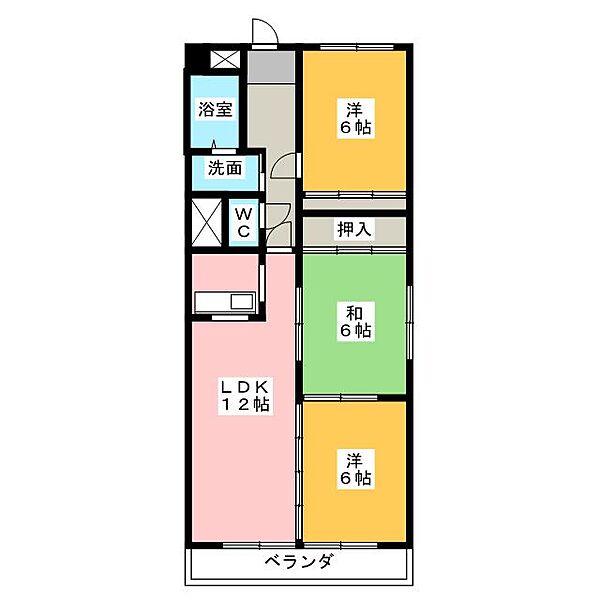 アヴェニュー藤 ｜愛知県長久手市作田１丁目(賃貸マンション3LDK・4階・67.70㎡)の写真 その2