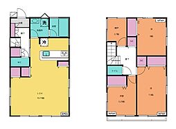 杁ヶ池戸建て 1階3LDKの間取り