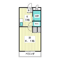 カムトゥルー  ｜ 愛知県長久手市西原山（賃貸マンション1K・2階・24.75㎡） その2