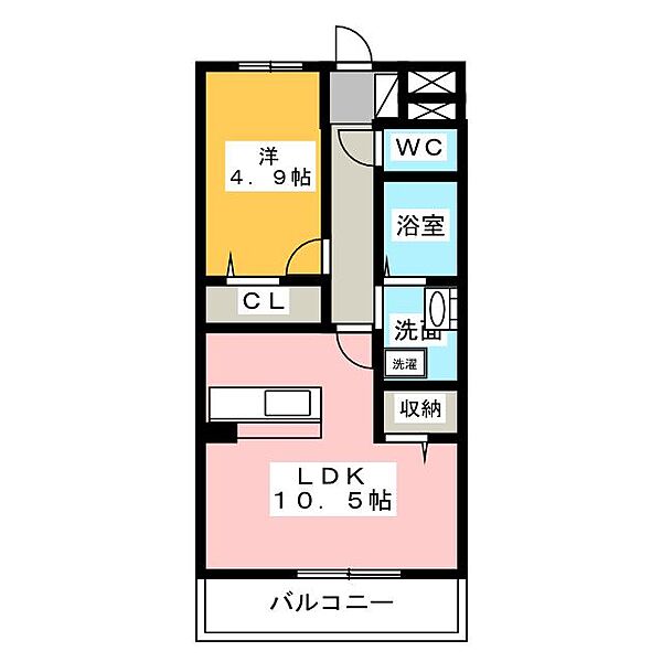 アクア　フェルト　Ｋ ｜愛知県長久手市平池(賃貸アパート1LDK・1階・41.40㎡)の写真 その2