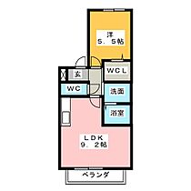 メゾンドール竹の山  ｜ 愛知県日進市竹の山２丁目（賃貸アパート1LDK・2階・36.37㎡） その2