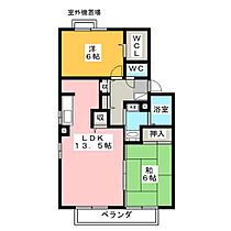 ロイヤルコート　Ａ棟  ｜ 愛知県日進市岩崎台２丁目（賃貸アパート2LDK・2階・59.63㎡） その2