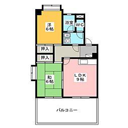 サンファミリア長久手2 2LDKの間取図画像