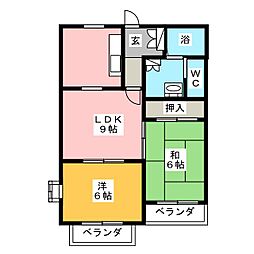 希羅乃郷 2LDKの間取図画像