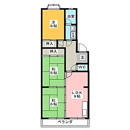第1レオン光園 3LDKの間取図画像