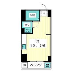 フォレスト豊ケ丘 ワンルームの間取図画像