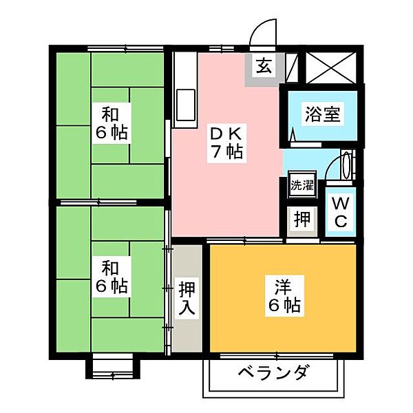 八事中央ビル ｜愛知県名古屋市昭和区山手通５丁目(賃貸マンション3DK・3階・53.46㎡)の写真 その2