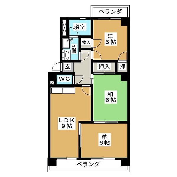 メゾンドグレース ｜愛知県名古屋市天白区元八事３丁目(賃貸マンション3LDK・1階・60.19㎡)の写真 その2