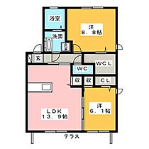 八事ガーデン  ｜ 愛知県名古屋市天白区弥生が岡（賃貸アパート2LDK・1階・68.75㎡） その2