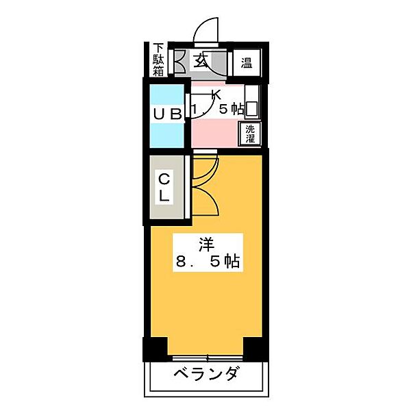 ウイング一本松 ｜愛知県名古屋市天白区焼山２丁目(賃貸マンション1K・4階・21.90㎡)の写真 その2