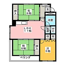 第2美芳ハイツ  ｜ 愛知県名古屋市天白区原２丁目（賃貸マンション3LDK・2階・59.69㎡） その2