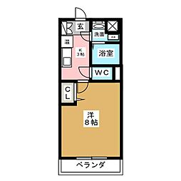 シャンツェ・八事 1Kの間取図画像