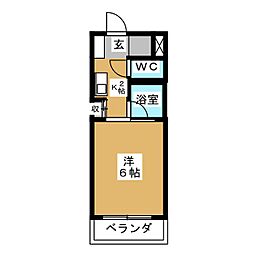 シーズンコート塩釜駅前 1Kの間取図画像