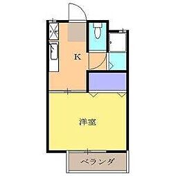クレールK 1Kの間取図画像