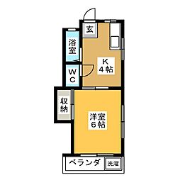 間取図画像 1K