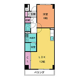 シーズンコート八事 1LDKの間取図画像