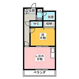 ネオコート塩釜 1LDKの間取図画像