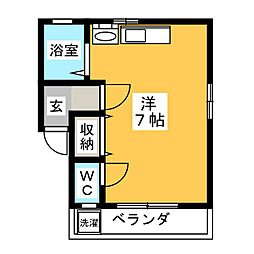 ウインベル栄 ワンルームの間取図画像