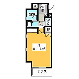 ドーム高峯 ワンルームの間取図画像