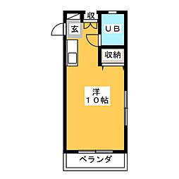 グレイス桜 ワンルームの間取図画像