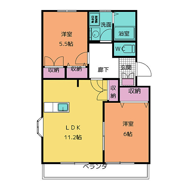 エピ・シェール ｜愛知県日進市赤池南１丁目(賃貸マンション2LDK・2階・51.30㎡)の写真 その2