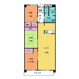ＴＨＥＣＯＭＦＯＲＴ 5階3LDKの間取り