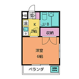 セレーブル平針 1Kの間取図画像