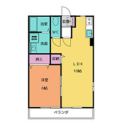 プチハウスナカヒラ 1LDKの間取図画像