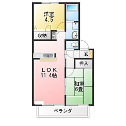 ロイヤル中平 2LDKの間取図画像